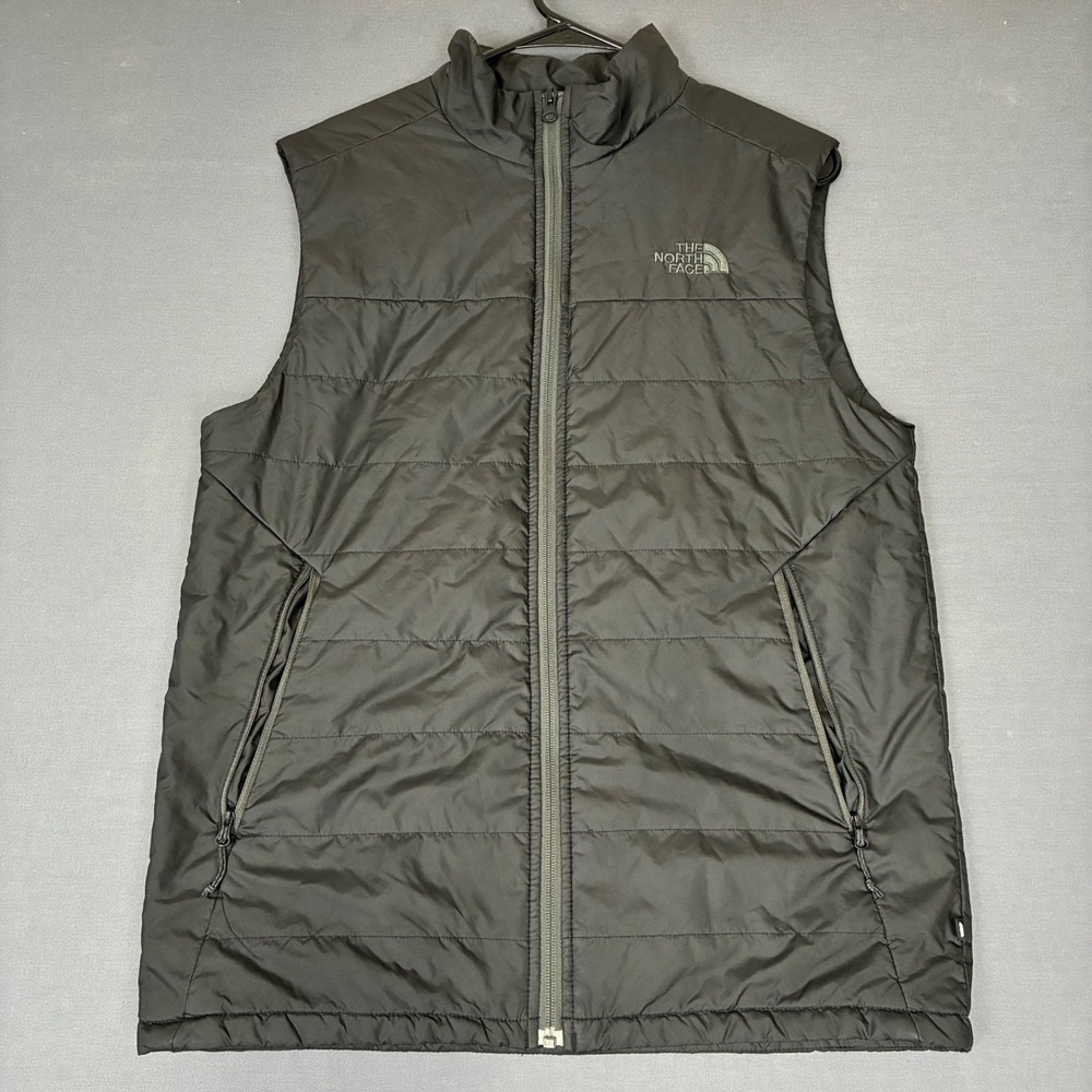 The North Face Black Quilted Full Zip Insulated Vest Men's Size Small